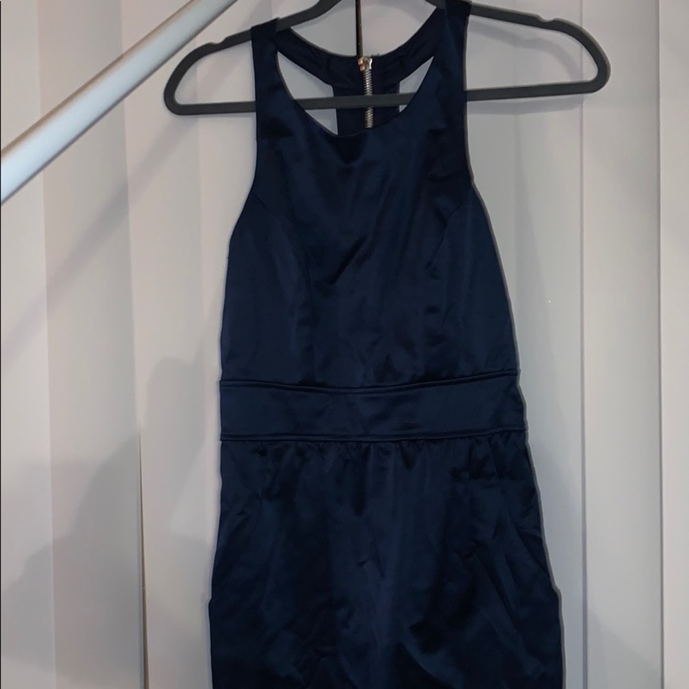 Jodi Kristopher Navy Halter Dress